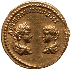 Iulia Domna mit Antoninus III. (Caracalla) und Geta