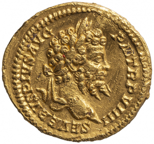 Septimius Severus mit Antoninus III. (Caracalla) und Geta