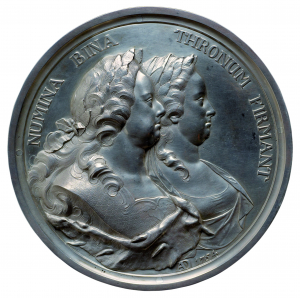 Habsburg: Maria Theresia und Franz I. Stephan / Erzherzöge Joseph (der spätere Kaiser Joseph II.), Karl Joseph, Peter Leopold (der spätere Kaiser Leopold II.) und Ferdinand (auf die gesicherte Thronfolge)