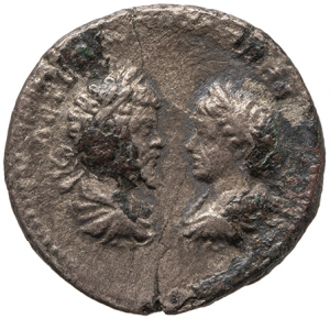 Septimius Severus mit Antoninus III. (Caracalla) und Geta (Caesar)